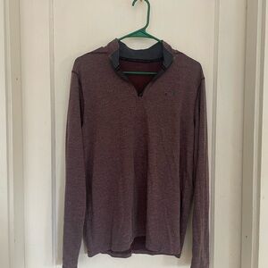 Under Armour Threadborne Maroon and Gray Quarter-Zip Pullover